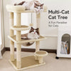 Compact Cat Tree with Space Capsule Hideaway and Elevated Perch