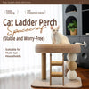 Compact Cat Tree with Sisal Scratching Post, Ladder, and Cat Bed