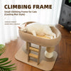 Compact Cat Tree with Sisal Scratching Post, Ladder, and Cat Bed