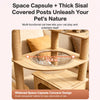 Large Cat Tree with Scratching Posts and Enclosed Cat House