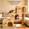 Large Cat Tree with Scratching Posts and Enclosed Cat House