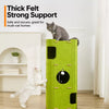 Multi-Level Felt Cat Tree with Scratcher & Enclosed Hideaway
