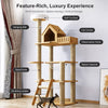 Multi-Level Cat Tree with Hideaway, Scratching Post & Perches