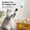 Wooden Cat Maze Toy with Rolling Balls