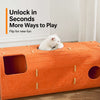 Multi-Level Felt Cat Tree with Scratcher & Enclosed Hideaway
