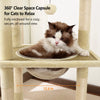 Compact Cat Tree with Space Capsule Hideaway and Elevated Perch