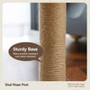 Compact Cat Tree with Sisal Scratching Post, Ladder, and Cat Bed