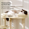 Compact Cat Tree with Space Capsule Hideaway and Elevated Perch