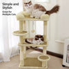 Compact Cat Tree with Space Capsule Hideaway and Elevated Perch