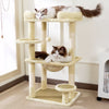 Compact Cat Tree with Space Capsule Hideaway and Elevated Perch