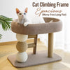Compact Cat Tree with Sisal Scratching Post, Ladder, and Cat Bed