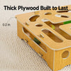 Wooden Cat Maze Toy with Rolling Balls