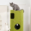 Multi-Level Felt Cat Tree with Scratcher & Enclosed Hideaway