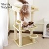 Compact Cat Tree with Space Capsule Hideaway and Elevated Perch