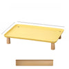Elevated Pet Bowl Stand with Wooden Legs for Cats & Dogs