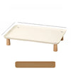 Elevated Pet Bowl Stand with Wooden Legs for Cats & Dogs