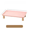 Elevated Pet Bowl Stand with Wooden Legs for Cats & Dogs