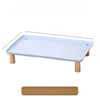 Elevated Pet Bowl Stand with Wooden Legs for Cats & Dogs