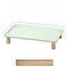 Elevated Pet Bowl Stand with Wooden Legs for Cats & Dogs