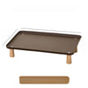 Elevated Pet Bowl Stand with Wooden Legs for Cats & Dogs