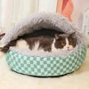 Semi-Enclosed Pet Bed for Cats and Small Dogs