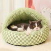 Semi-Enclosed Pet Bed for Cats and Small Dogs