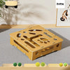 Wooden Cat Maze Toy with Rolling Balls