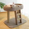 Compact Cat Tree with Sisal Scratching Post, Ladder, and Cat Bed