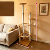 Large Cat Tree with Scratching Posts and Enclosed Cat House