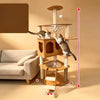 Large Cat Tree with Scratching Posts and Enclosed Cat House