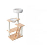 Wooden Cat Tree with Hideaway House and Climbing Platforms