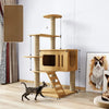 Multi-Level Cat Tree with Hideaway, Scratching Post & Perches