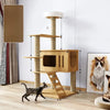 Multi-Level Cat Tree with Hideaway, Scratching Post & Perches