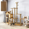Multi-Level Cat Tree with Hideaway, Scratching Post & Perches