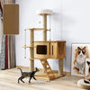 Multi-Level Cat Tree with Hideaway, Scratching Post & Perches