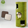 4-Tier Cat Tree with Enclosed Hideaway and Scratching Board