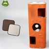4-Tier Cat Tree with Enclosed Hideaway and Scratching Board