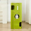 Multi-Level Felt Cat Tree with Scratcher & Enclosed Hideaway
